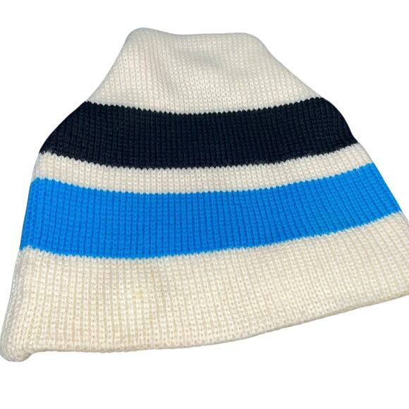 Meister 100% "New Wool" Watch Cap Beanie Hat Stripes OS Ski Winter Knit Vintage - Picture 5 of 9